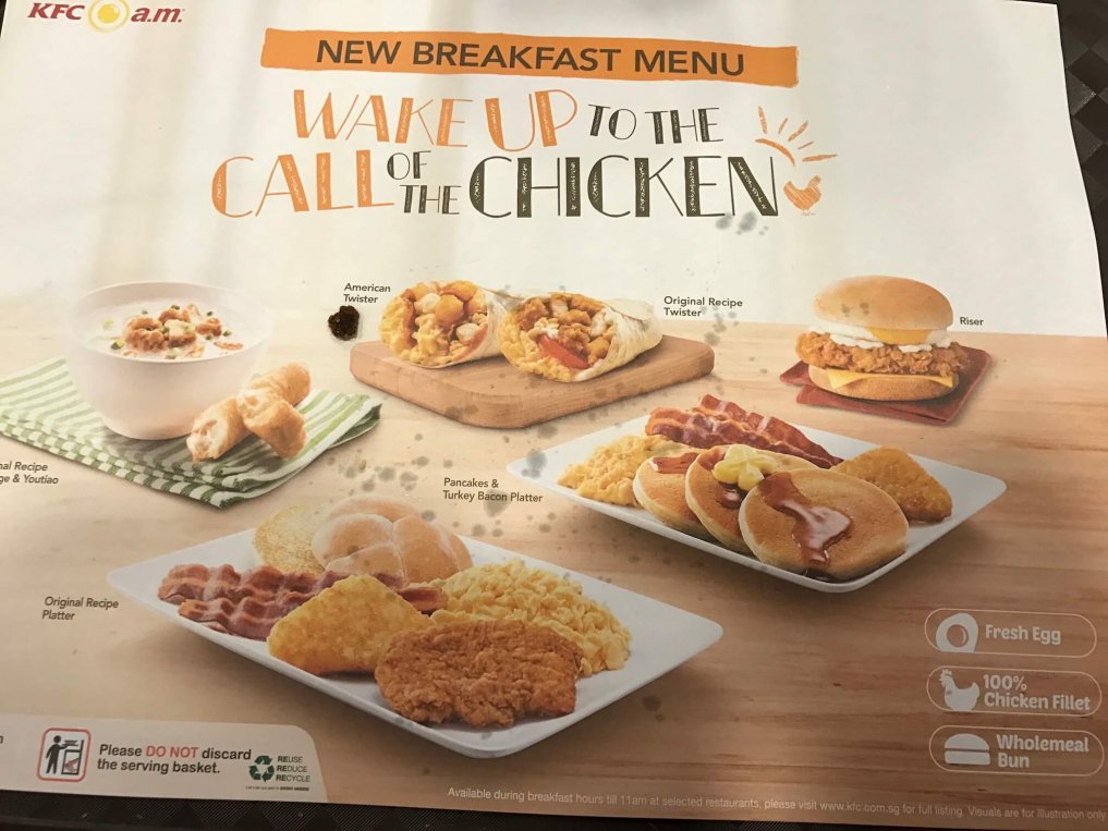 kfc breakfast hours singapore